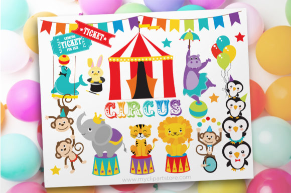 Animal Circus Clipart: Adorable Designs for Every Project