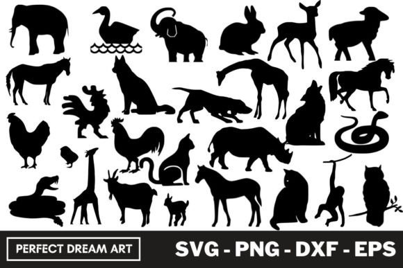 Animal Silhouette Bundles: 25 Designs for Modern Creatives