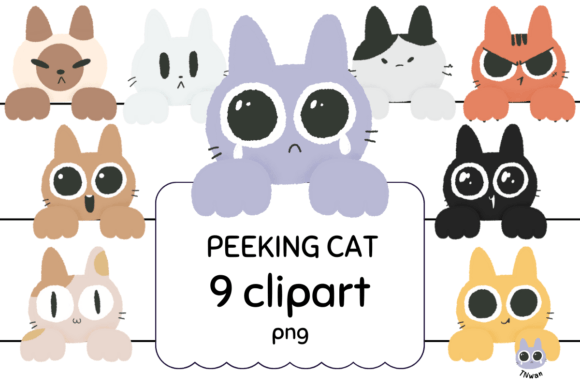 Discovering the Charm of Baby Cat Peeking Cute Animal Sublimation
