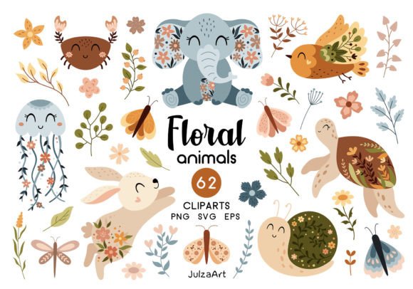 Floral Animal Clipart: A Designer's Guide to SVG & PNG Assets