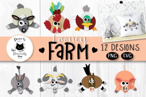 Funny Farm Animal Clipart: Adorable SVG Designs for Crafting