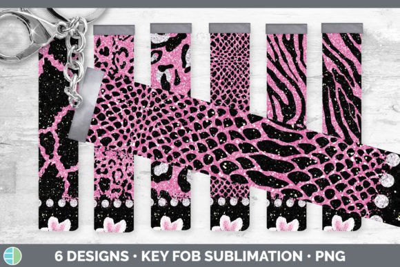 Pink Animal Print Key Fob | Flower Wrist Design Guide