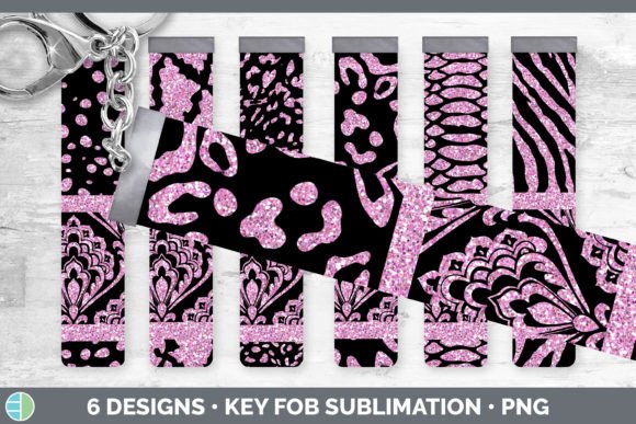 Pink Damask Key Fob: Glitter Animal Print Design Guide
