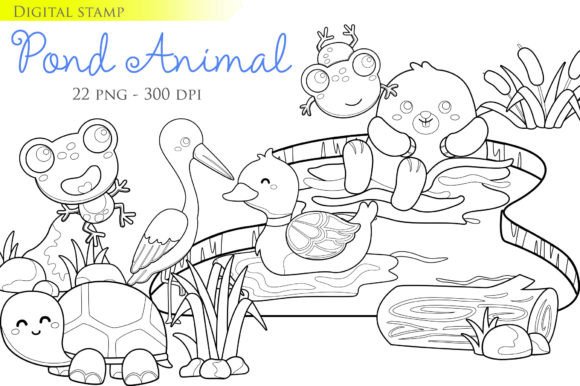 Pond Animal Insect Water Digital Stamp: A Complete Creative Toolkit