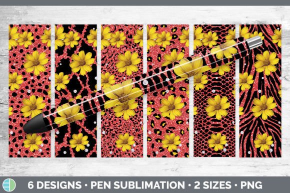 Red Animal Print Pen Wraps: Epoxy Sublimation Bundle