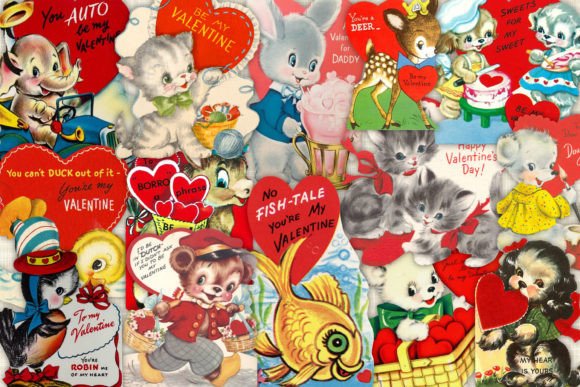 Retro Animal Valentine's Day Cards: A Designer's Delight