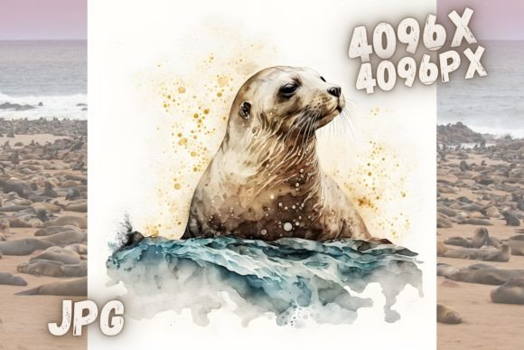 Seal Beautiful Animal Watercolor Image: A Visual Deep Dive