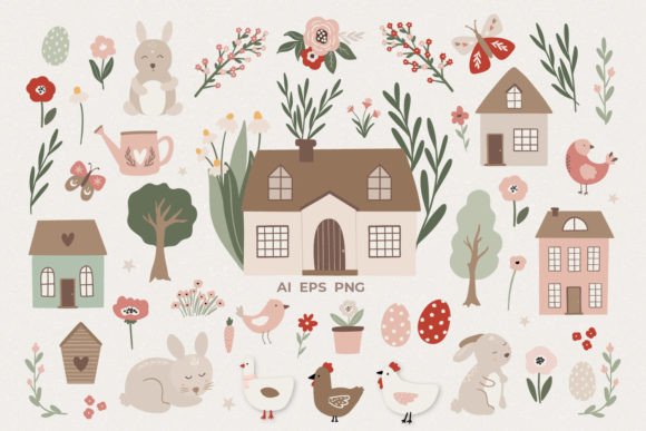 Spring Easter Animal Clipart PNG: A Complete Designer’s Asset