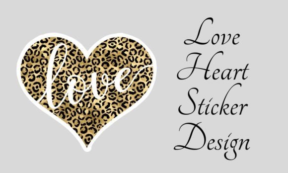 Styling with the Gold Leopard Animal Print Love Heart Sticker