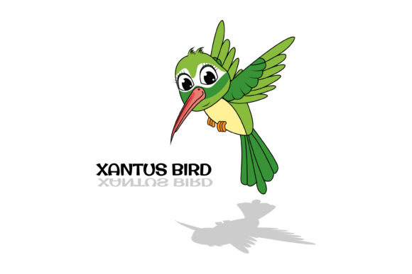 The Playful Charm of the Cute Xantus Bird Animal Cartoon