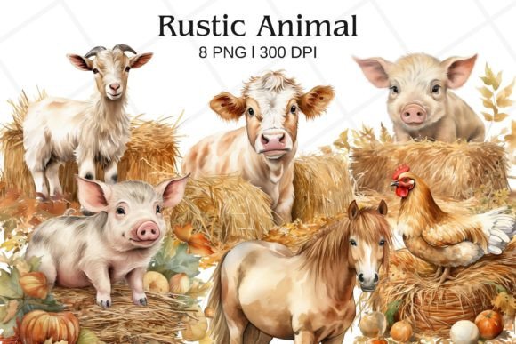 Timeless Charm: A Guide to Rustic Farm Animal Watercolor Clipart