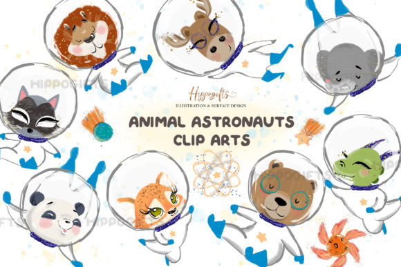 Unleash Cosmic Creativity with Animal Astronauts Cliparts
