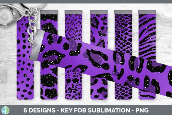 Unleashing Wild Style: The Purple Animal Print Key Fob & Wristlet S Bundle
